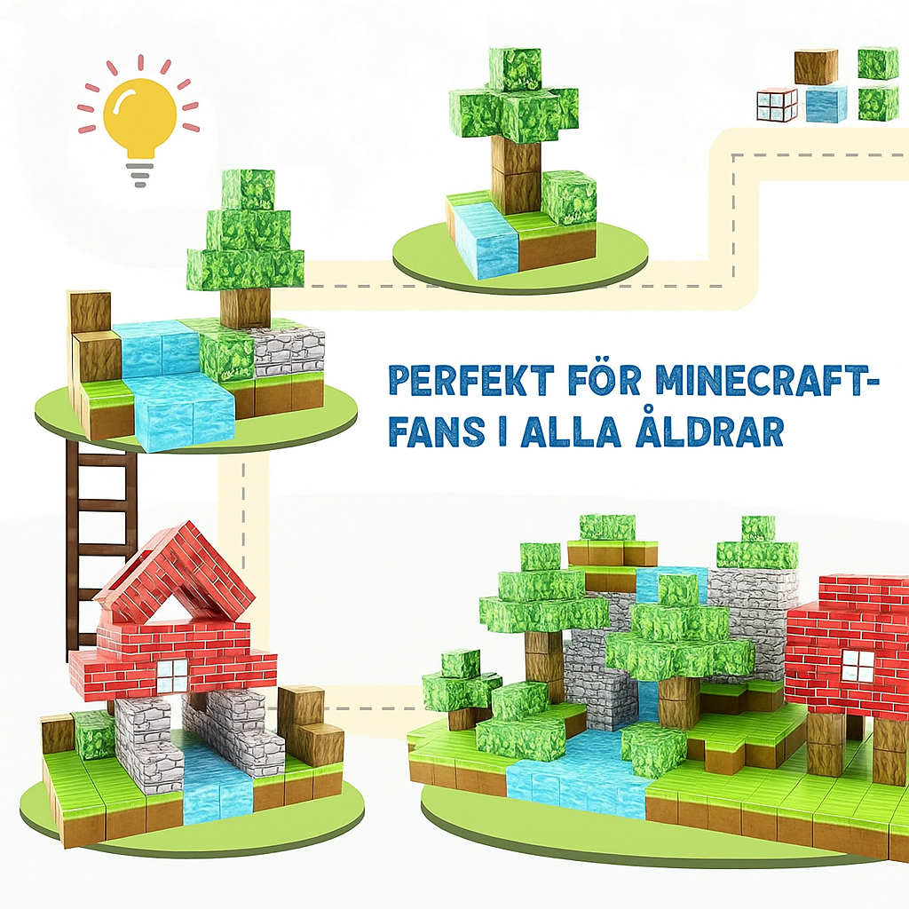 Luviza™ CubeCraft Set – Inspirerat av byggspel