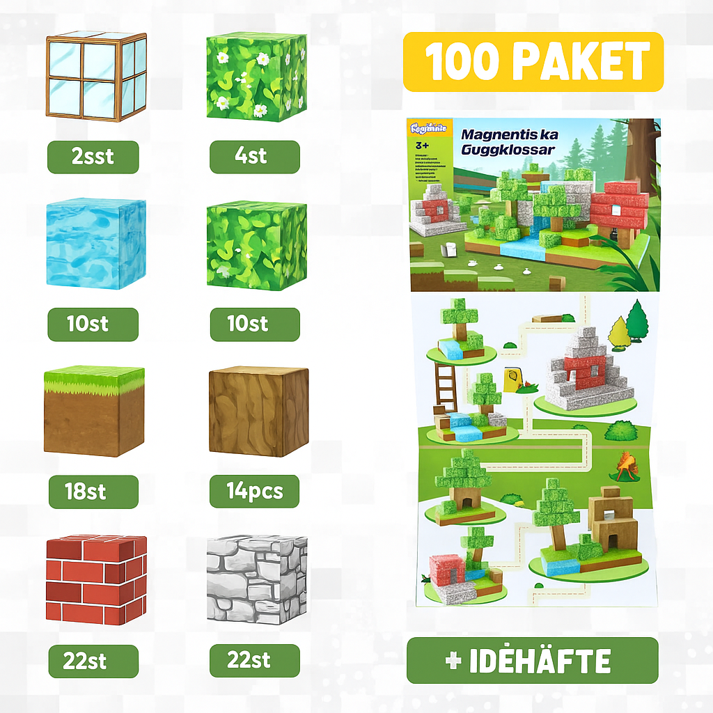 Luviza™ CubeCraft Set – Inspirerat av byggspel
