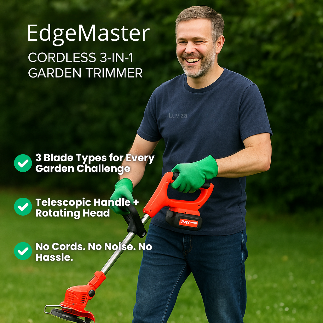 Luviza™ EdgeMaster – Trådlös 3-i-1 rakapparat