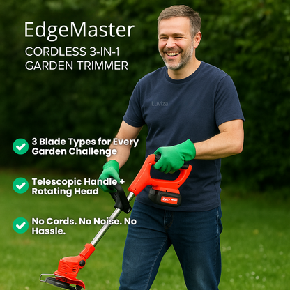Luviza™ EdgeMaster – Trådlös 3-i-1 rakapparat