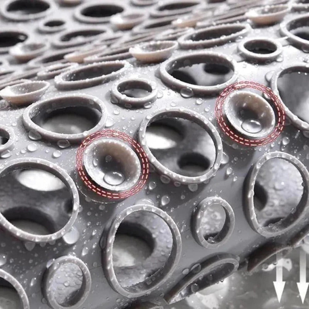 Lyxig antislip-duschmatta med sugkoppar och snabbtorkande design