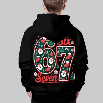 "67" Hoodie för Barn – Mjuk, Trendig & Inspirerad av den Virala Memén