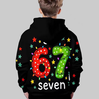 "67" Hoodie för Barn – Mjuk, Trendig & Inspirerad av den Virala Memén